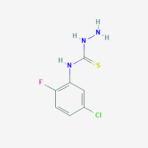 molecular formula C7H7ClFN3S B12995968 N-(5-Chloro-2-fluorophenyl)hydrazinecarbothioamide 