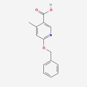 molecular formula C14H13NO3 B12995988 6-(Benzyloxy)-4-methylnicotinic acid 