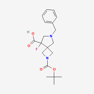 6-Benzyl-2-(tert-butoxycarbonyl)-8-fluoro-2,6-diazaspiro[3.4]octane-8-carboxylic acid