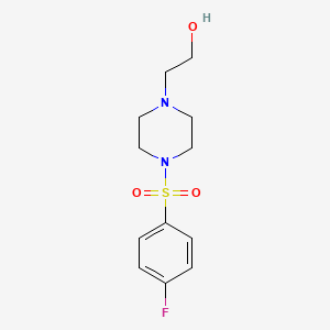 molecular formula C12H17FN2O3S B1299600 2-(4-((4-氟苯基)磺酰)哌嗪-1-基)乙醇 CAS No. 331845-78-4