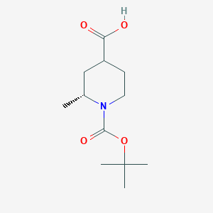 (2R)-1-(tert-Butoxycarbonyl)-2-methylpiperidine-4-carboxylic acid