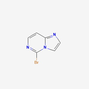 molecular formula C6H4BrN3 B12996011 5-Bromoimidazo[1,2-c]pyrimidine 