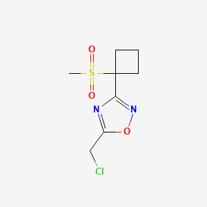 5-(Chloromethyl)-3-(1-(methylsulfonyl)cyclobutyl)-1,2,4-oxadiazole