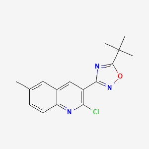 5-(tert-Butyl)-3-(2-chloro-6-methylquinolin-3-yl)-1,2,4-oxadiazole