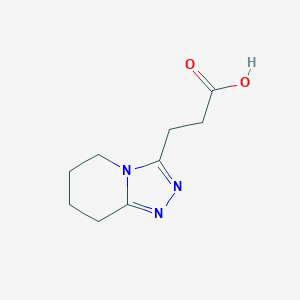 molecular formula C9H13N3O2 B12996053 3-(5,6,7,8-Tetrahydro-[1,2,4]triazolo[4,3-a]pyridin-3-yl)propanoic acid 