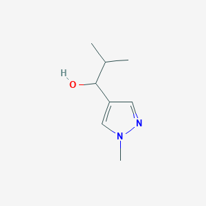 molecular formula C8H14N2O B12996066 2-Methyl-1-(1-methyl-1H-pyrazol-4-yl)propan-1-ol 