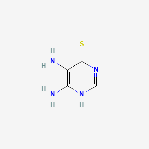 molecular formula C4H6N4S B1299611 5,6-Diaminopyrimidine-4-thiol CAS No. 2846-89-1