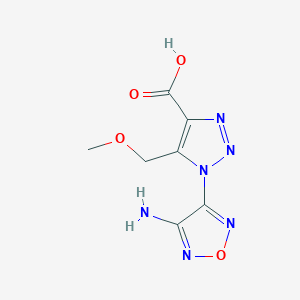 molecular formula C7H8N6O4 B1299612 1-(4-氨基-1,2,5-恶二唑-3-基)-5-(甲氧基甲基)-1H-1,2,3-三唑-4-羧酸 CAS No. 312496-15-4
