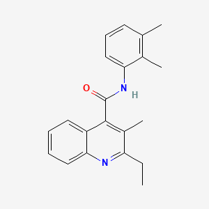 molecular formula C21H22N2O B12996126 N-(2,3-dimethylphenyl)-2-ethyl-3-methylquinoline-4-carboxamide 