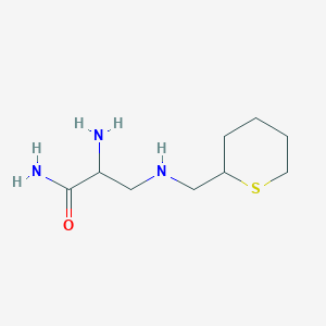 2-Amino-3-(((tetrahydro-2H-thiopyran-2-yl)methyl)amino)propanamide