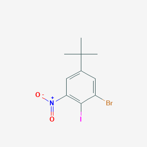 molecular formula C10H11BrINO2 B12996142 1-Bromo-5-(tert-butyl)-2-iodo-3-nitrobenzene CAS No. 1160573-93-2