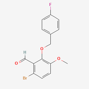 6-Bromo-2-((4-fluorobenzyl)oxy)-3-methoxybenzaldehyde