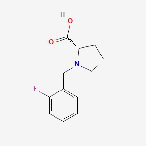 molecular formula C12H14FNO2 B12996196 (2-Fluorobenzyl)-L-proline 