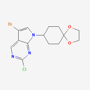 5-Bromo-2-chloro-7-(1,4-dioxaspiro[4.5]decan-8-yl)-7H-pyrrolo[2,3-d]pyrimidine