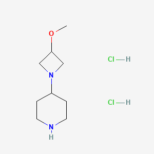 molecular formula C9H20Cl2N2O B12996224 4-(3-Methoxy-1-azetidinyl)piperidine dihydrochloride CAS No. 1400759-50-3