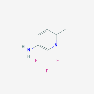 molecular formula C7H7F3N2 B12996306 6-Methyl-2-(trifluoromethyl)pyridin-3-amine 