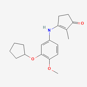 3-(3-Cyclopentyloxy-4-methoxyanilino)-2-methyl-2-cyclopenten-1-one