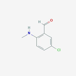 molecular formula C8H8ClNO B12996344 5-Chloro-2-(methylamino)benzaldehyde 