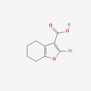 molecular formula C9H9BrO3 B12996352 2-Bromo-4,5,6,7-tetrahydrobenzofuran-3-carboxylic acid CAS No. 1420793-39-0