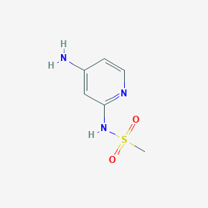 molecular formula C6H9N3O2S B12996396 N-(4-Aminopyridin-2-yl)methanesulfonamide 