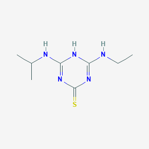 molecular formula C8H15N5S B1299640 4-(乙基氨基)-6-(异丙基氨基)-1,3,5-三嗪-2-硫醇 CAS No. 5498-17-9