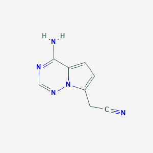 2-(4-Aminopyrrolo[2,1-f][1,2,4]triazin-7-yl)acetonitrile