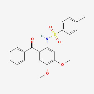 molecular formula C22H21NO5S B12996423 N-(2-benzoyl-4,5-dimethoxyphenyl)-4-methylbenzenesulfonamide 