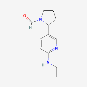 2-(6-(Ethylamino)pyridin-3-yl)pyrrolidine-1-carbaldehyde