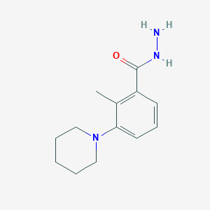 molecular formula C13H19N3O B12996447 2-Methyl-3-(piperidin-1-yl)benzohydrazide 