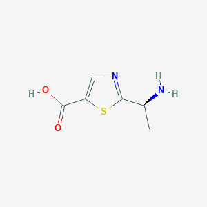 molecular formula C6H8N2O2S B12996471 (S)-2-(1-Aminoethyl)thiazole-5-carboxylic acid 