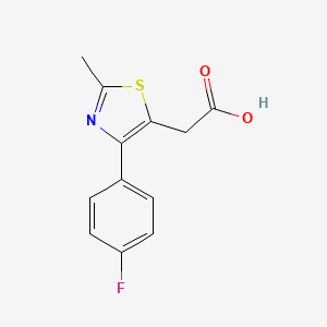 molecular formula C12H10FNO2S B1299648 2-(4-(4-氟苯基)-2-甲基噻唑-5-基)乙酸 CAS No. 568543-71-5