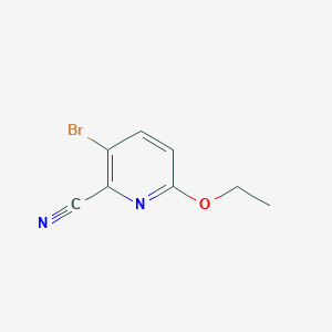 molecular formula C8H7BrN2O B12996586 3-Bromo-6-ethoxypicolinonitrile 