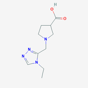 1-((4-Ethyl-4H-1,2,4-triazol-3-yl)methyl)pyrrolidine-3-carboxylic acid