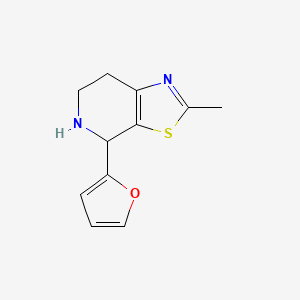 molecular formula C11H12N2OS B12996603 4-(Furan-2-yl)-2-methyl-4,5,6,7-tetrahydrothiazolo[5,4-c]pyridine 