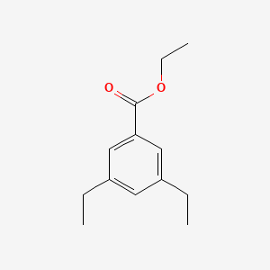 molecular formula C13H18O2 B12996628 Ethyl 3,5-diethylbenzoate 