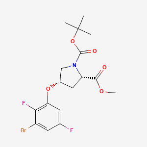 1-(tert-Butyl) 2-methyl (2S,4S)-4-(3-bromo-2,5-difluorophenoxy)pyrrolidine-1,2-dicarboxylate