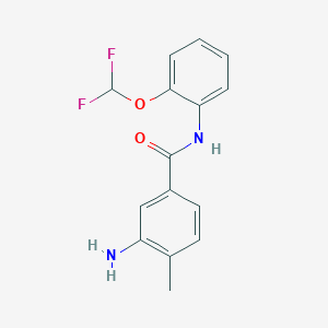 molecular formula C15H14F2N2O2 B12996660 3-Amino-N-(2-(difluoromethoxy)phenyl)-4-methylbenzamide CAS No. 1096935-51-1