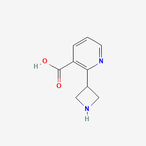 molecular formula C9H10N2O2 B12996668 2-(Azetidin-3-yl)nicotinic acid 