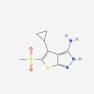 4-Cyclopropyl-5-(methylsulfonyl)-1H-thieno[2,3-c]pyrazol-3-amine