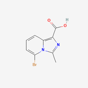 molecular formula C9H7BrN2O2 B12996700 5-Bromo-3-methylimidazo[1,5-a]pyridine-1-carboxylic acid 