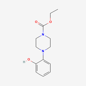 molecular formula C13H18N2O3 B1299671 1-(2-羟苯基)-4-乙氧羰基-哌嗪 CAS No. 67915-00-8