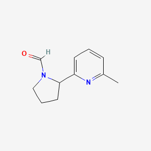 molecular formula C11H14N2O B12996717 2-(6-Methylpyridin-2-yl)pyrrolidine-1-carbaldehyde 