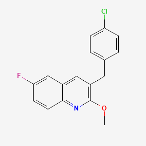 3-(4-Chlorobenzyl)-6-fluoro-2-methoxyquinoline