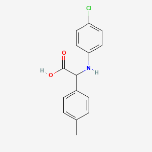 molecular formula C15H14ClNO2 B12996754 (4-Chloro-phenylamino)-p-tolyl-acetic acid 