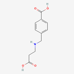 molecular formula C11H13NO4 B12996777 4-[(2-Carboxy-ethylamino)-methyl]-benzoic acid 