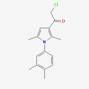 molecular formula C16H18ClNO B1299678 2-氯-1-[1-(3,4-二甲苯基)-2,5-二甲基-1H-吡咯-3-基]乙酮 CAS No. 568559-39-7