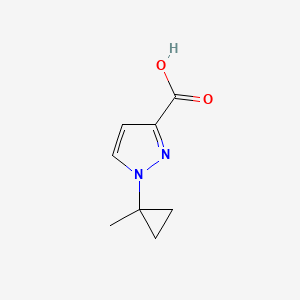 molecular formula C8H10N2O2 B12996795 1-(1-Methylcyclopropyl)-1H-pyrazole-3-carboxylic acid 