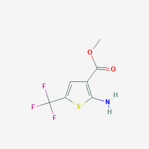 molecular formula C7H6F3NO2S B12996800 Methyl 2-amino-5-(trifluoromethyl)thiophene-3-carboxylate 