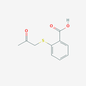 molecular formula C10H10O3S B1299682 2-[(2-氧代丙基)硫代]苯甲酸 CAS No. 336186-19-7