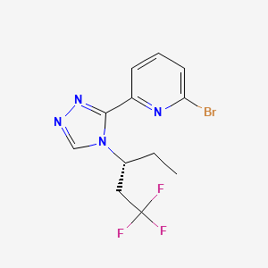 (R)-2-Bromo-6-(4-(1,1,1-trifluoropentan-3-yl)-4H-1,2,4-triazol-3-yl)pyridine